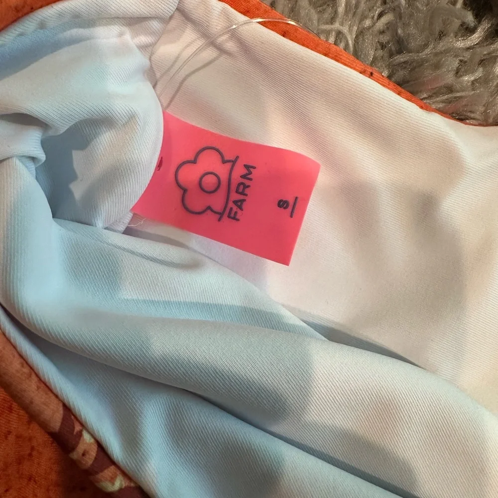 FARM Rio Pink and Orange One Piece with Cut Outs Swimwear - Picture 7 of 7